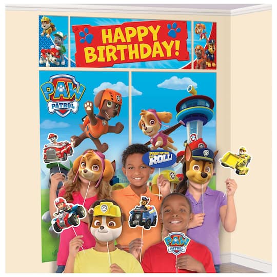 Paw Patrol Backdrop with Props